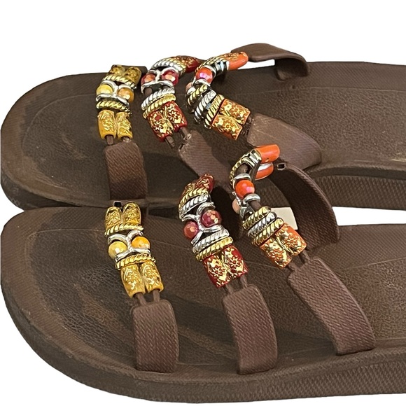 GRANDCO Sandals Classic Slide Brown Beads - Picture 6 of 8